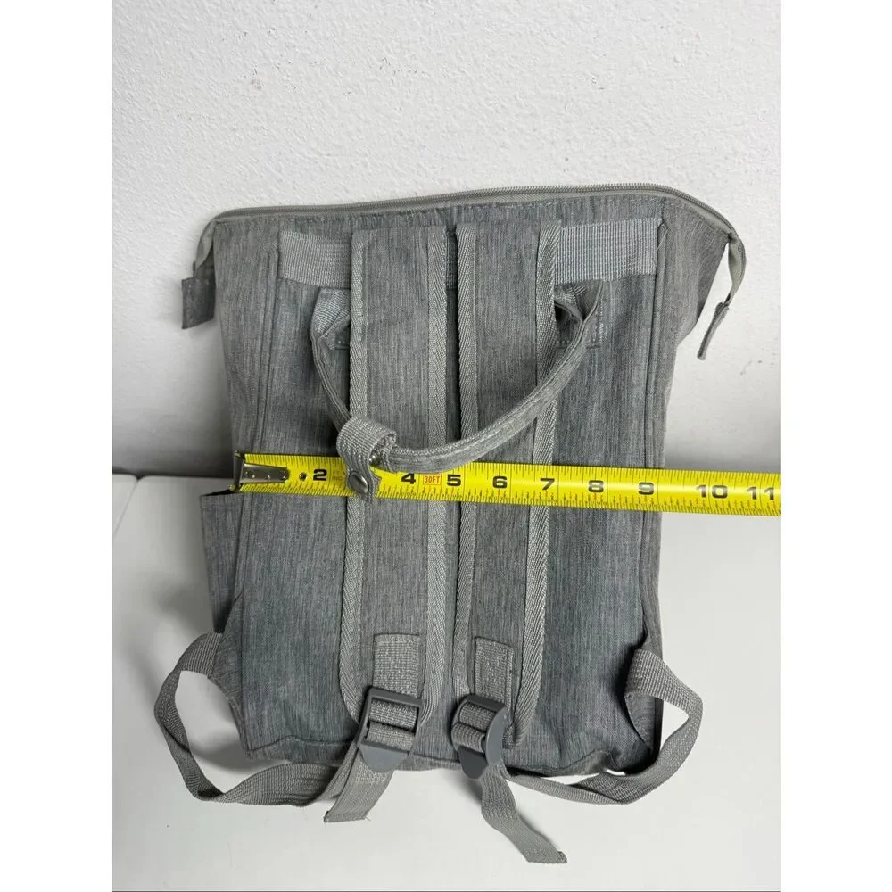 Enfamil Mini Diaper Bag Backpack Gray Small Baby Organizer Compact Travel Bag